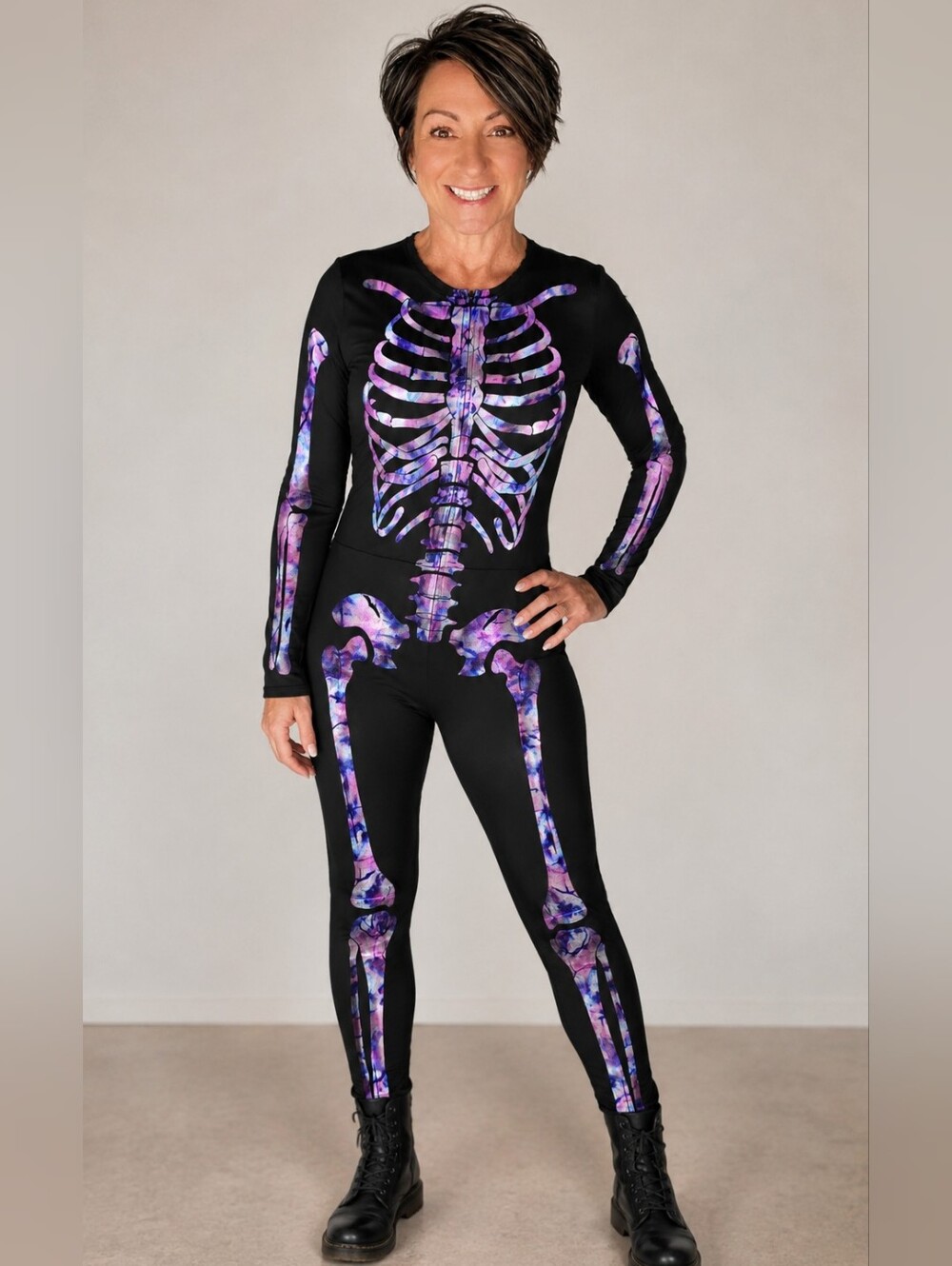 Spirit Halloween Neon Skeleton Bodysuit Costume Women’s Medium